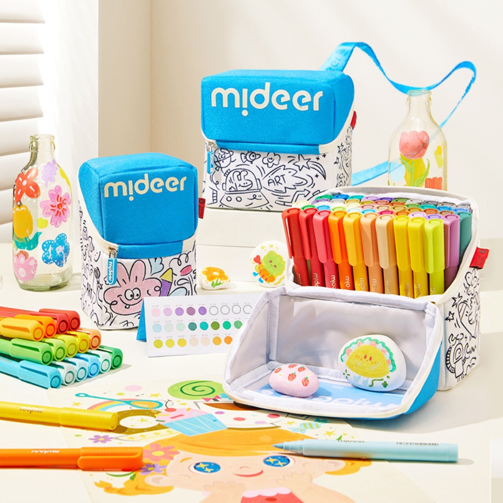Mideer - Acrylic Markers with Doodle Bag - Brush Tip - 24 Colours - Image 3