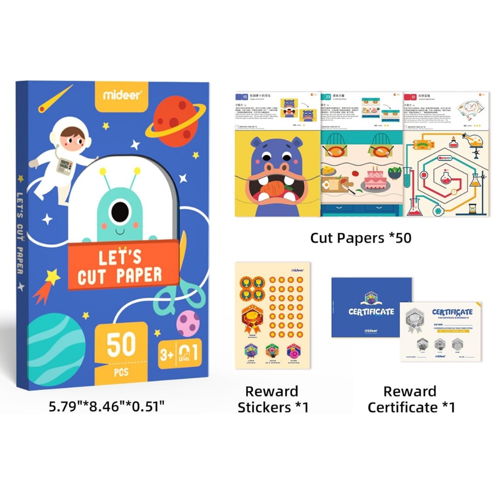 Mideer - Beginner Level Let's Cut Paper Arts & Crafts Set - Image 2