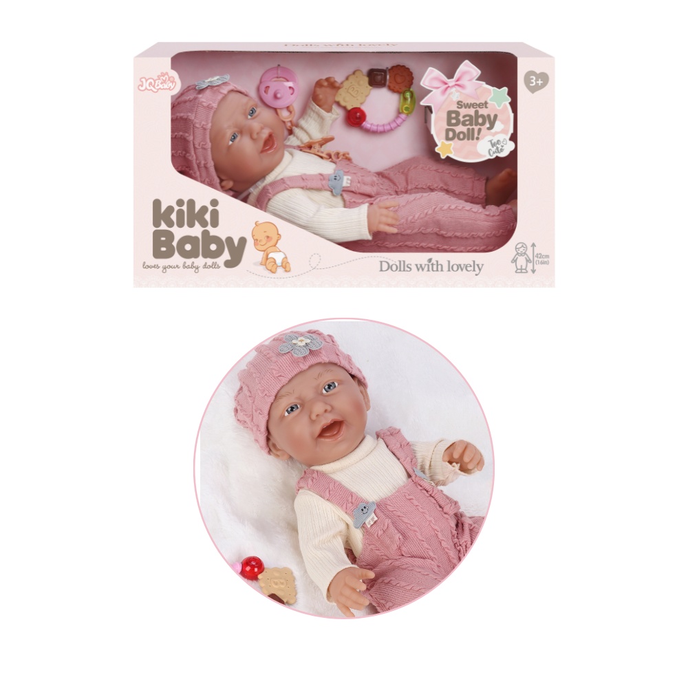 Baby Doll with Vinyl Body, Clothing, Pacifier & Rattle - 40cm - Image 5