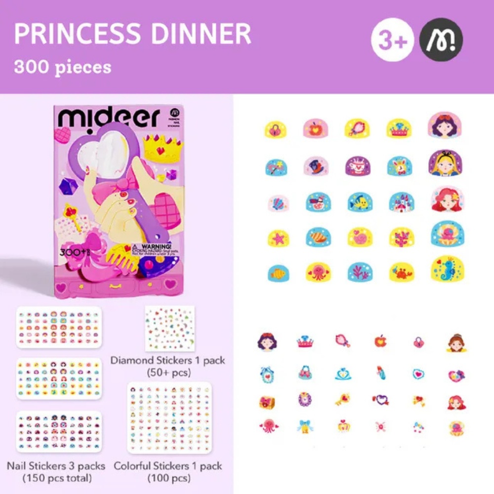 Mideer - Fashion Nail Stickers - Princess Banquet - 300pcs - Image 2