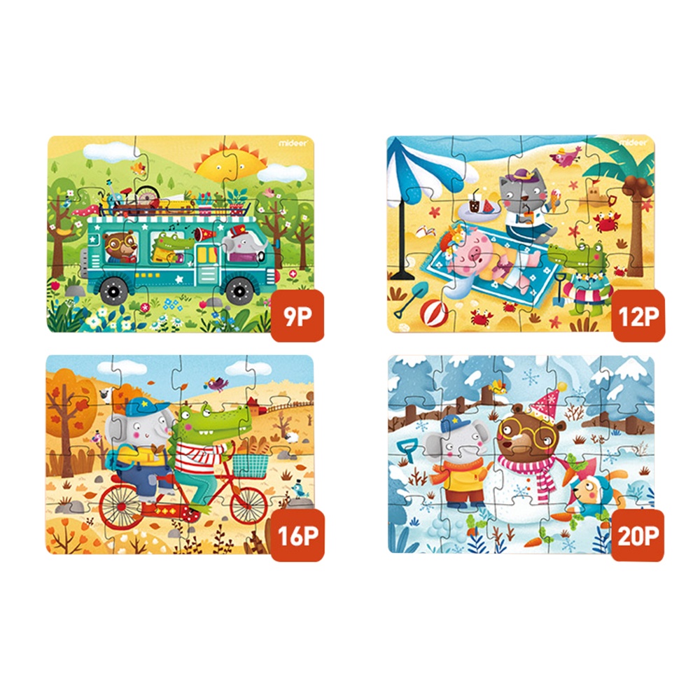 Mideer - Level Up Puzzles - 4-in-1 - Level 2 Seasons - Image 2