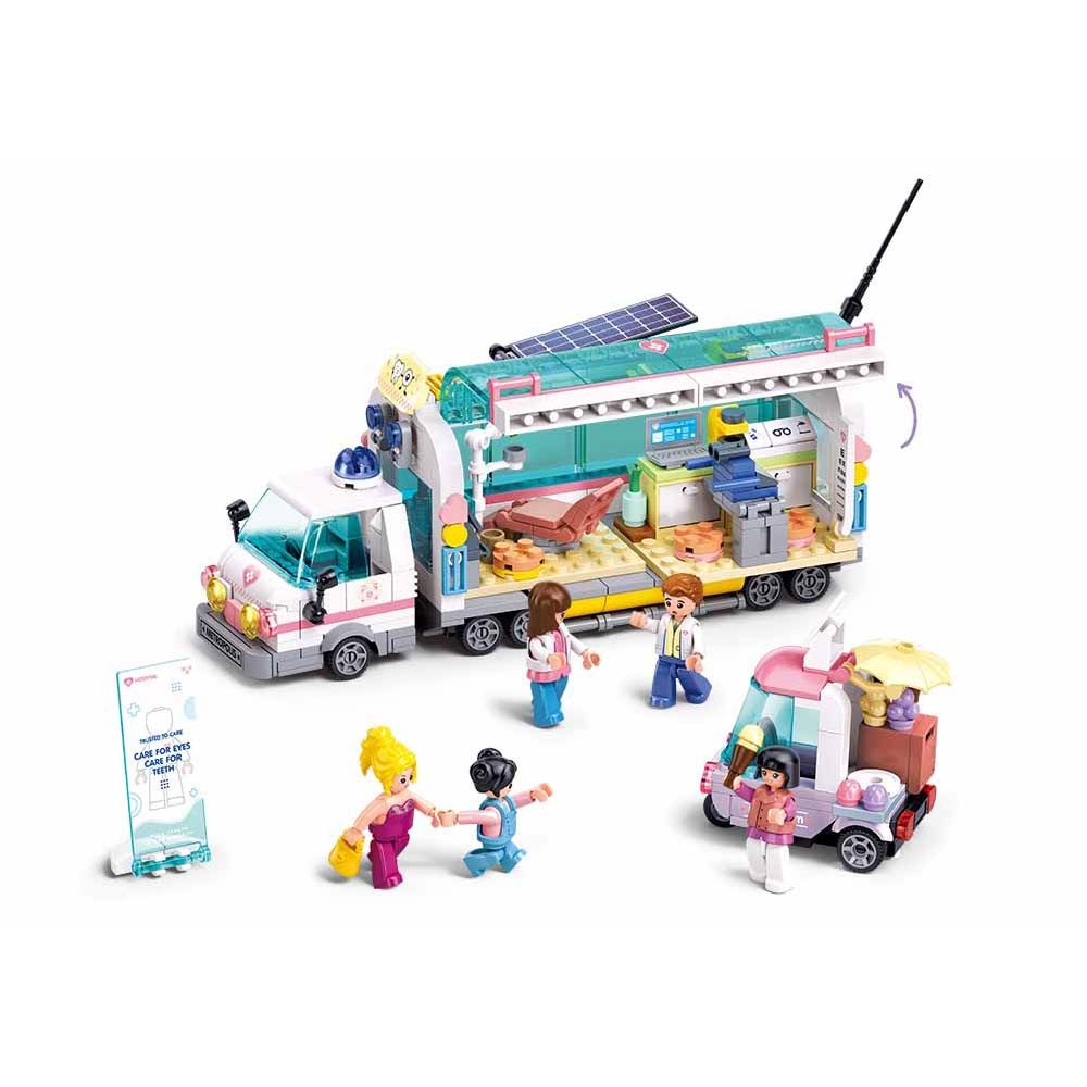 Sluban Building Set: Metropolis Pull Back - Mobile Nursing Car - 277 Pieces - Image 2
