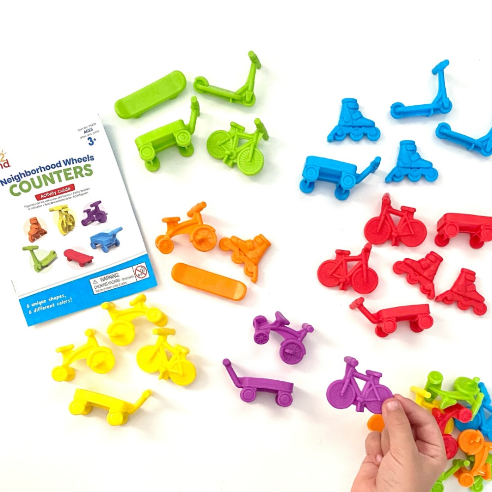 Hand2Mind - Neighborhood Wheels Counters - Transport Sorting & Counting Set 72pcs - Image 4
