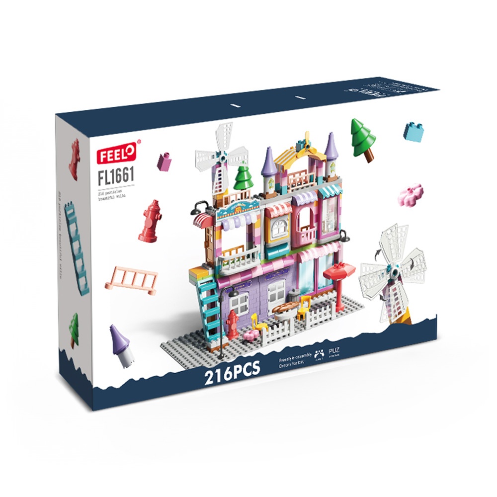 Feelo - Building Block Set - Girls Villa - 216 Pieces-** - Image 6