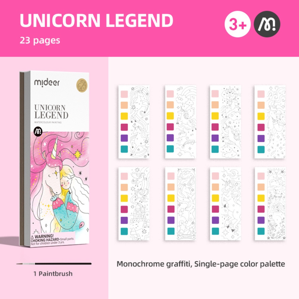 Mideer - Watercolour Painting Set - Travel Size - Unicorn Legend - Image 2