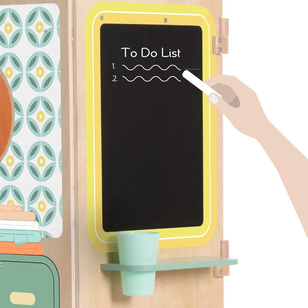 Classic World - Pretend & Play Foldable Kitchen Play House w Chalkboard & Accessories - Image 7