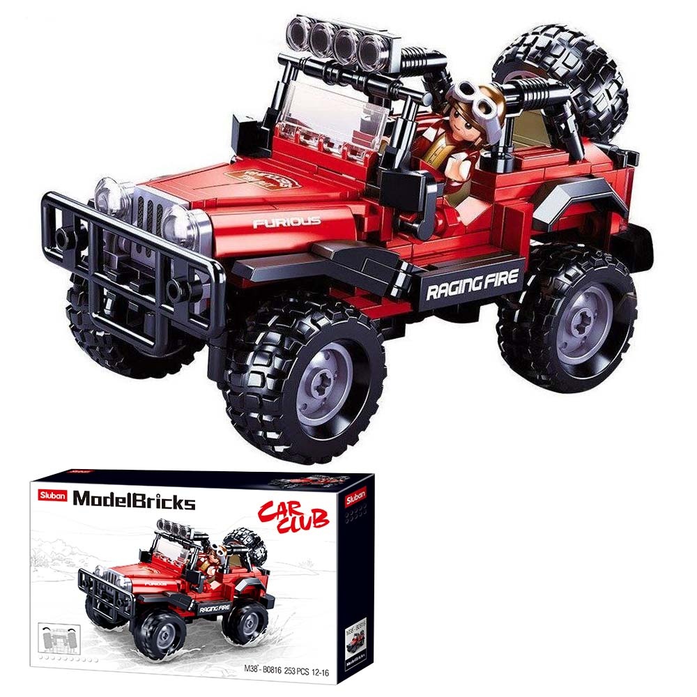 Sluban Building Set: Model Bricks - Jeep - 253pcs - Image 3