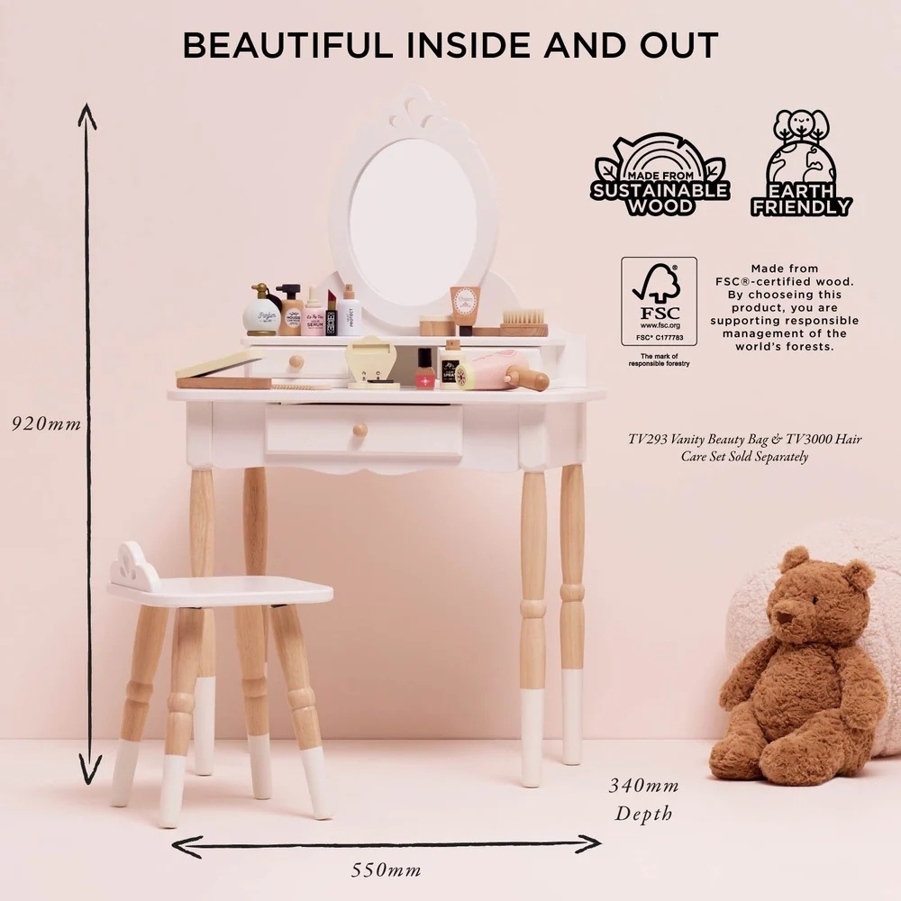 Le Toy Van - Dressing-up Vanity Table & Stool - Image 5