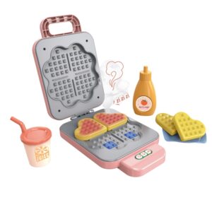 Pretend & Play Waffle Set with Lights, Sound & Colour Changing Food - Pink