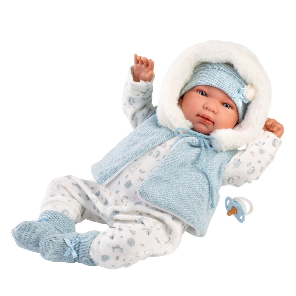 Llorens - Newborn Baby Boy Doll with Crying Mechanism & Clothing: Tino - 44cm - Image 6