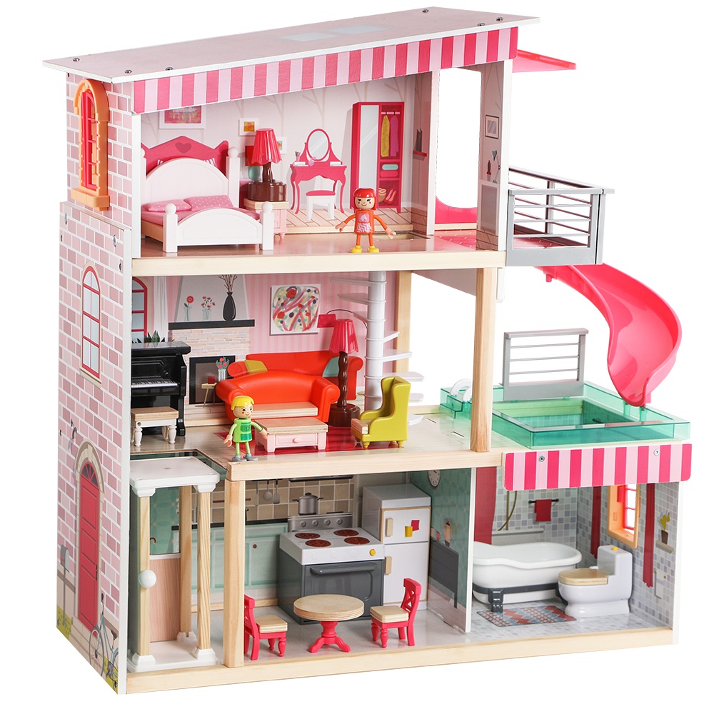 TopBright - Modern Doll House - Fully Furnished with Lights & Sounds - 80 x 25 x 75 cm - 20pcs-** - Image 3