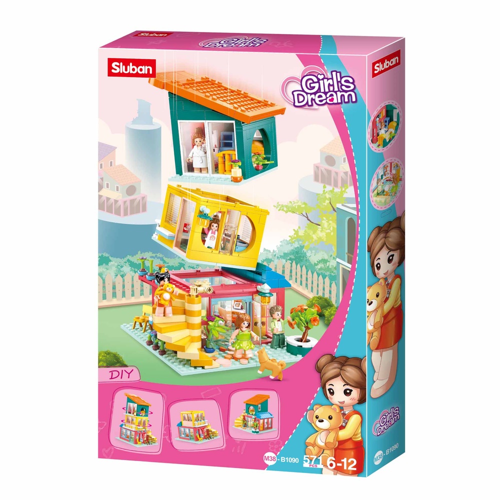 Sluban Building Set: Girls Dream - Jenga House - 571pcs