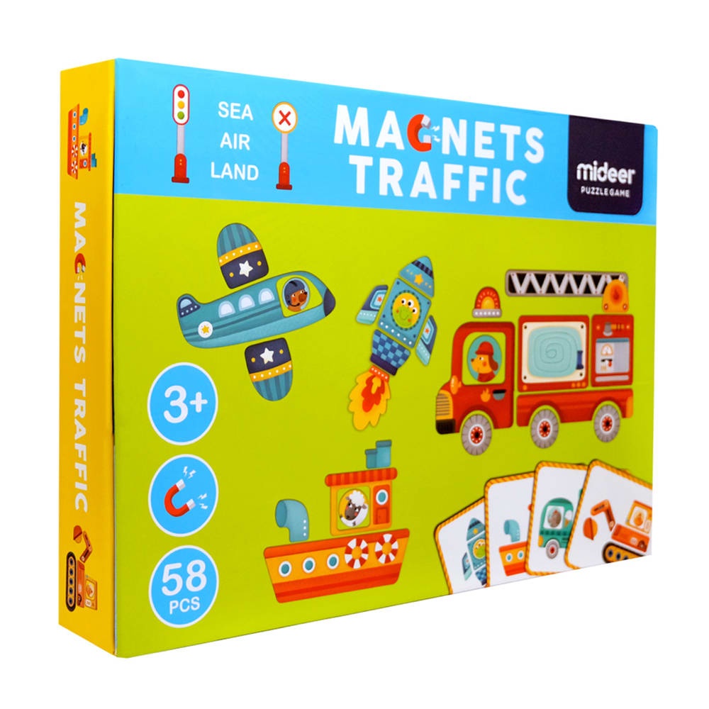 Mideer - Magnetic Imagination Puzzle Box with Activity Cards: Transport - Image 5