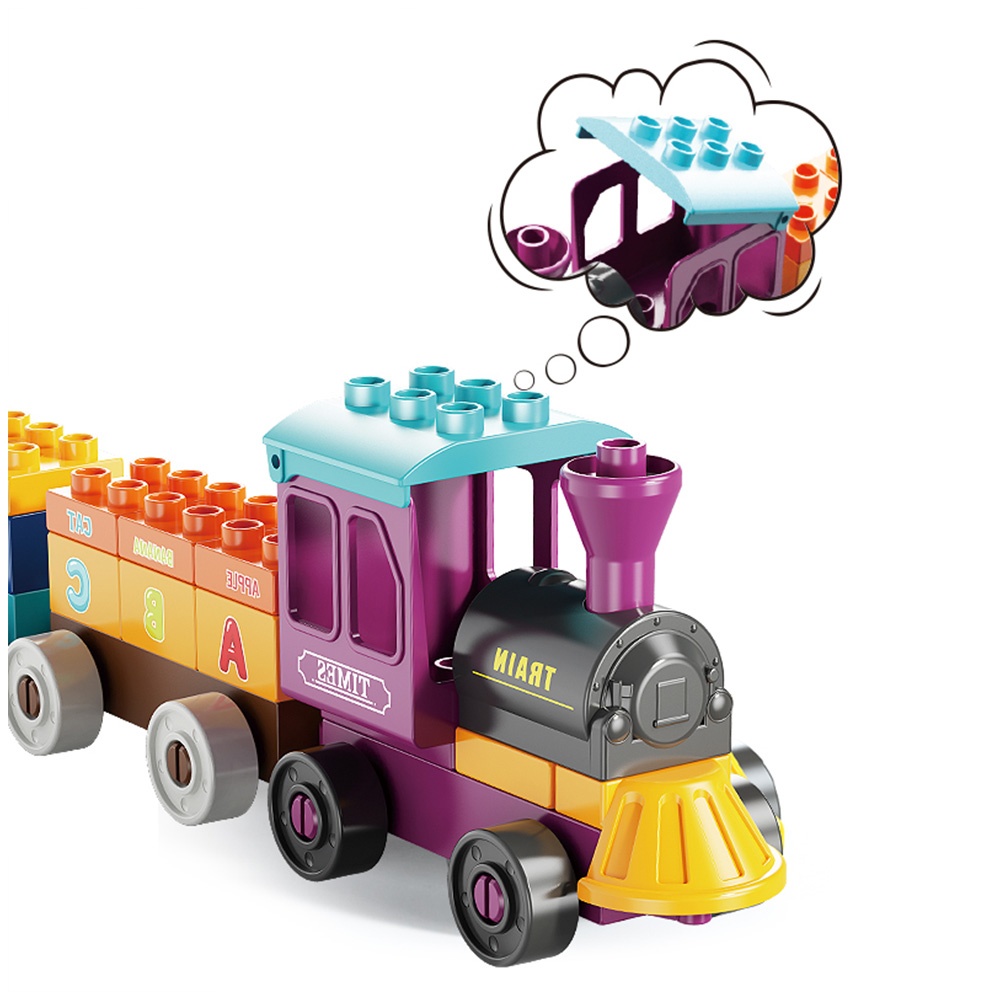Feelo - Little Train - Large Building Block Set - 34 Pieces - Image 4
