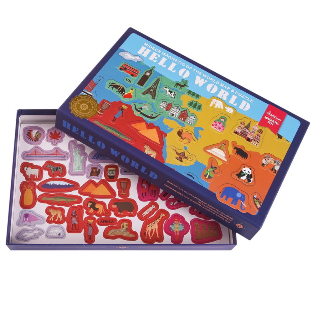 Mideer - Magnetic World Map Board - 148-Piece Geography Learning for Kids - Image 7