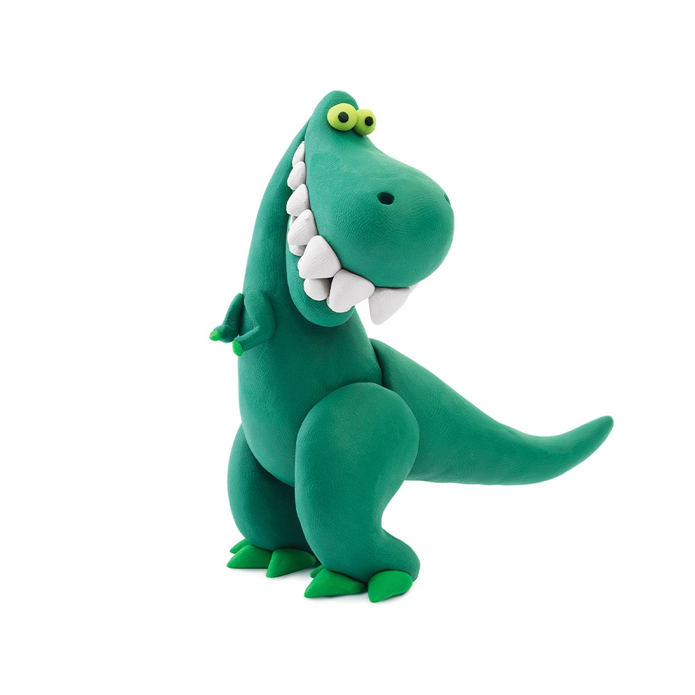 Hey Clay - Modelling Air-Dry Clay with Fun Interactive App - Tyrannosaurus, series Dinos, 3 cans - Image 3