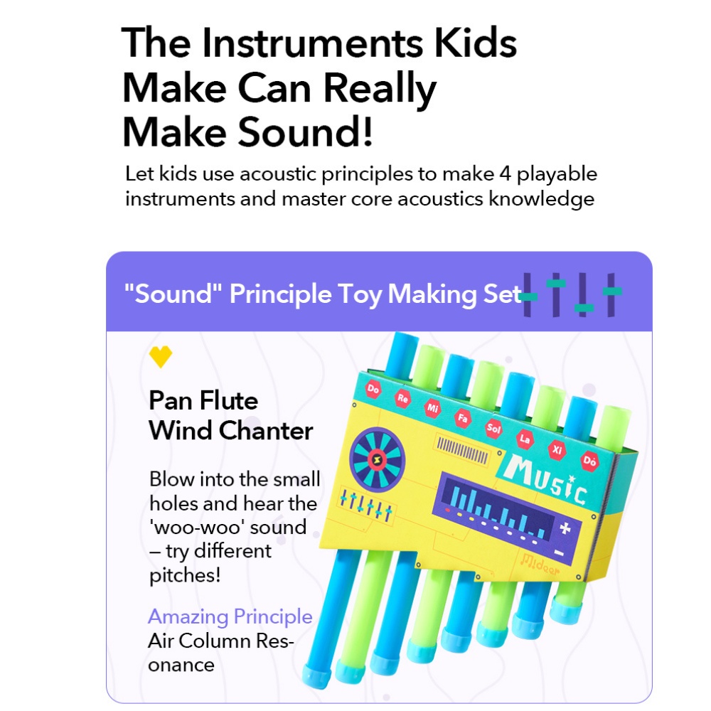 Mideer - DIY Kids Science Kit - Acoustics: Build Your Own Music Instruments - Image 4