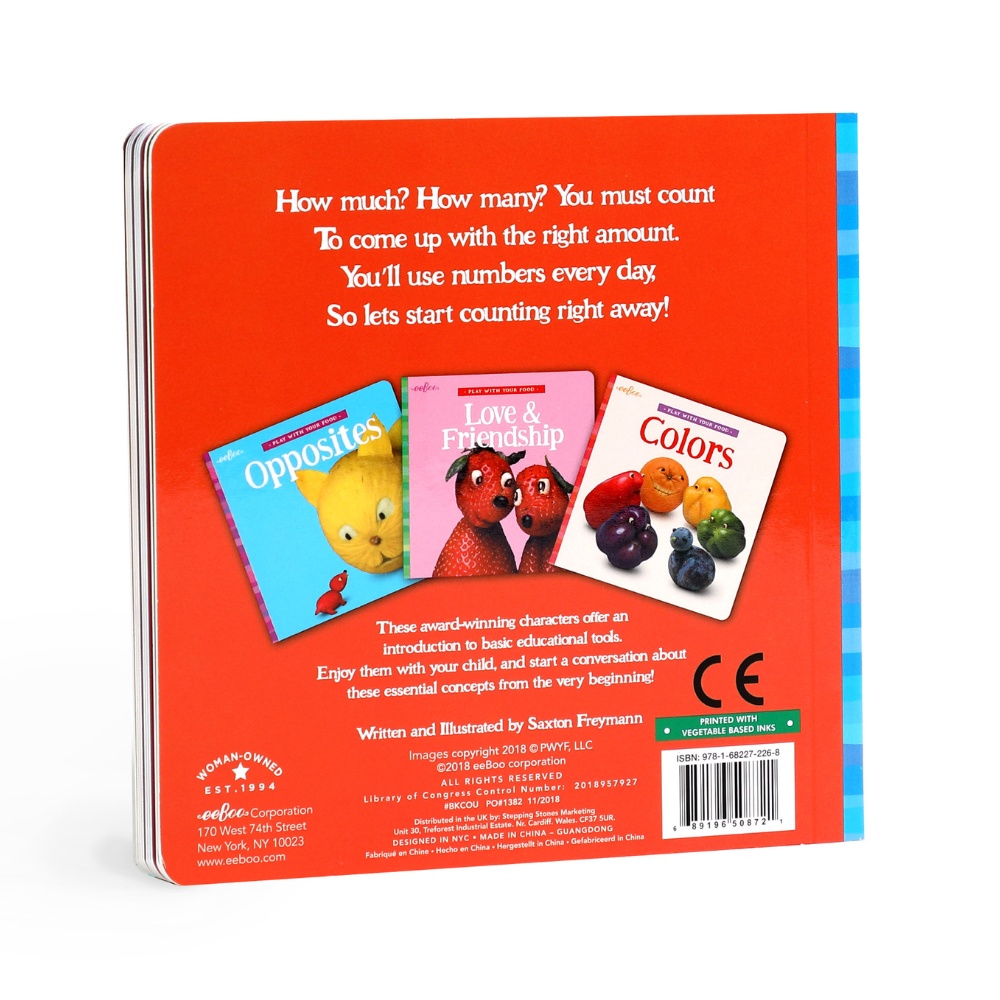 eeBoo - Play With Your Food Board Book - Counting - Early Learning Picture Book - Image 4