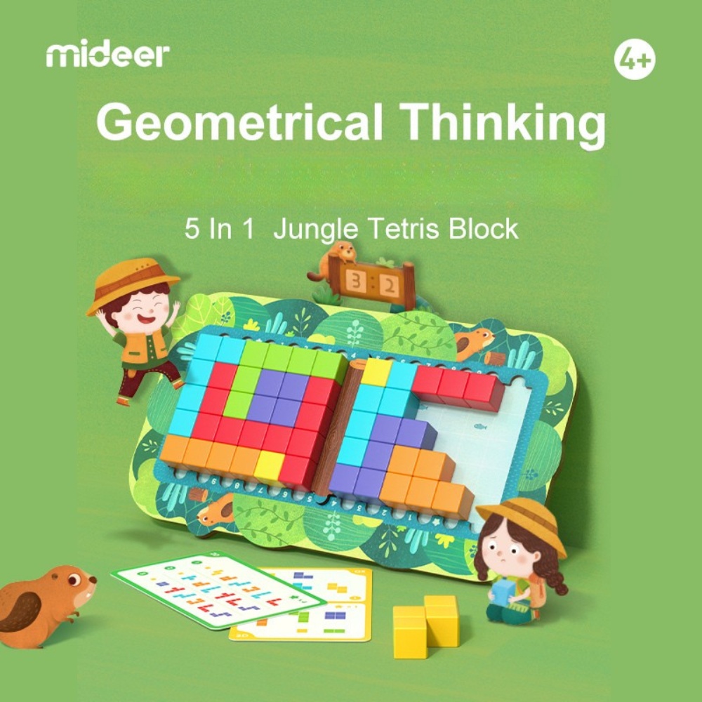 Mideer - 5-in-1 Jungle Tetris Block Educational Game for Kids - Image 6