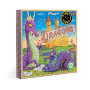 eeBoo - Snakes and Ladders Kids Board Game with Dragon Theme -**