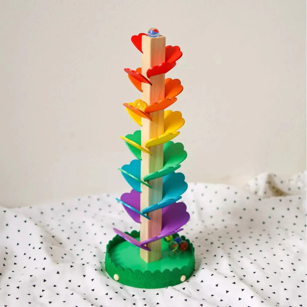 TookyToy - Wooden Spiral Tower with Marbles - Image 4