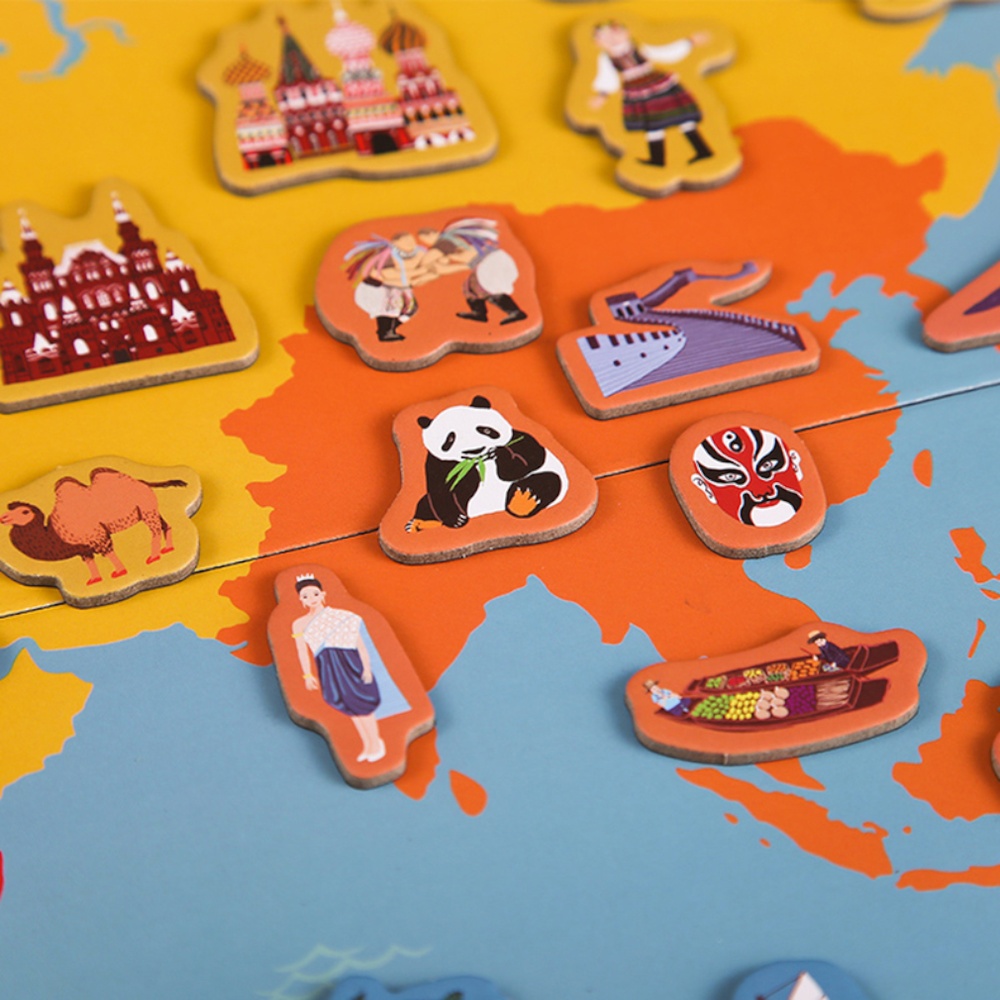 Mideer - Magnetic World Map Board - 148-Piece Geography Learning for Kids - Image 3
