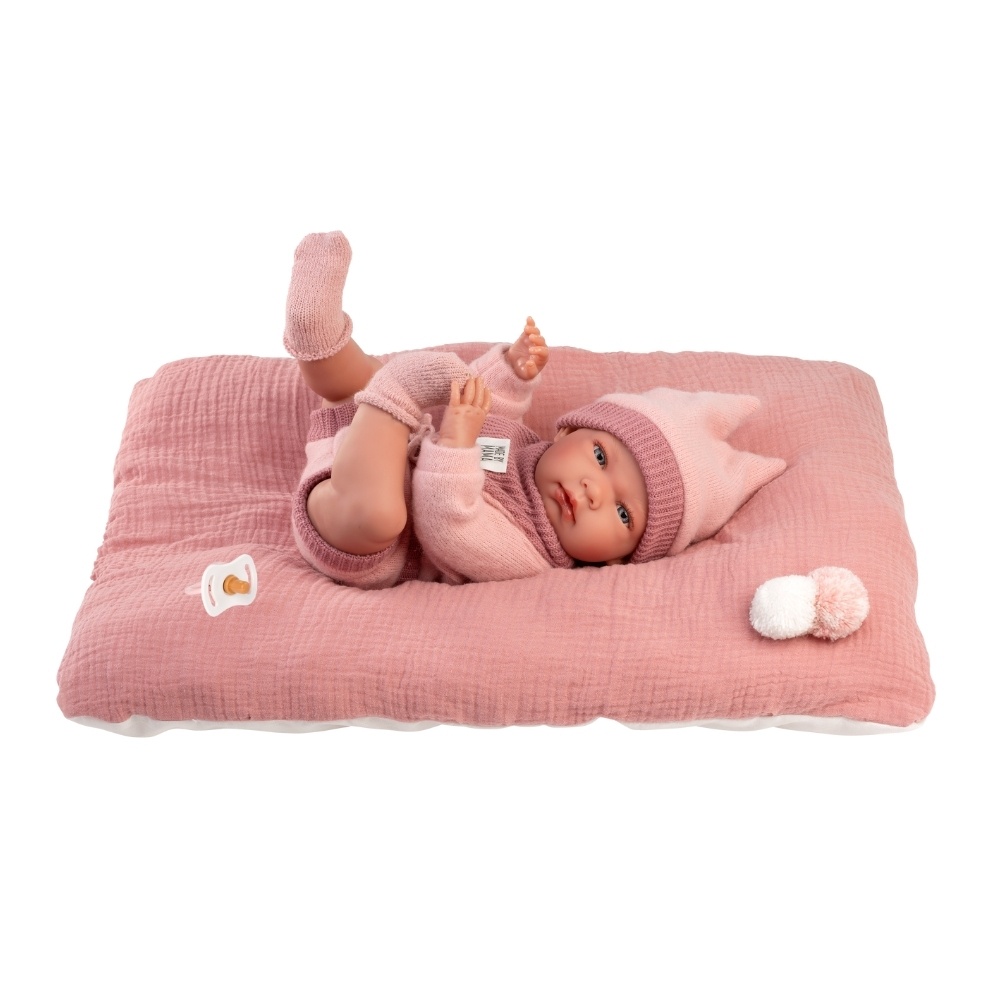 Llorens - Anatomically Correct Baby Girl Doll with Outfit & Pink Cushion: Nica - 40cm - Image 7