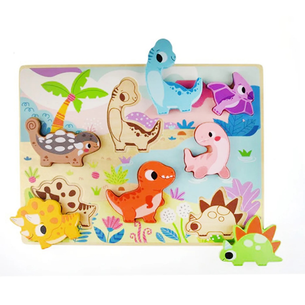 TookyToy - Wooden Chunky Dinosaur Puzzle - Image 3