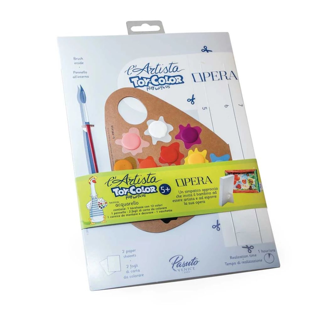 Toy Color - L'Artista Opera Picture Frame Kit - 12 Watercolours + Frame - 16pcs - Image 2
