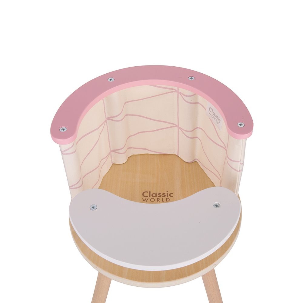 Classic World - Pretend & Play - Modern Doll High Chair - Image 4