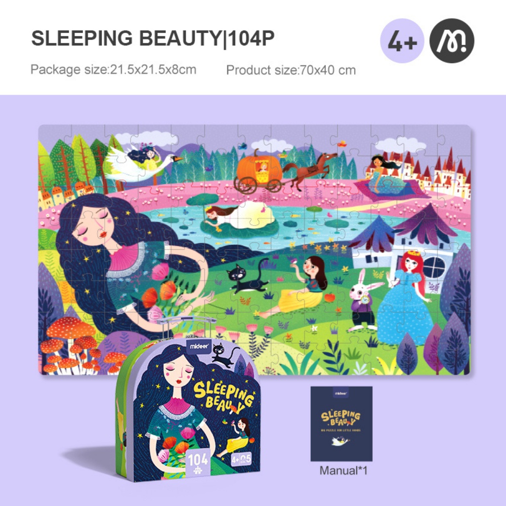 Mideer - Gift Box Jigsaw Puzzle for Kids - Sleeping Beauty - 104 Pieces - Image 2