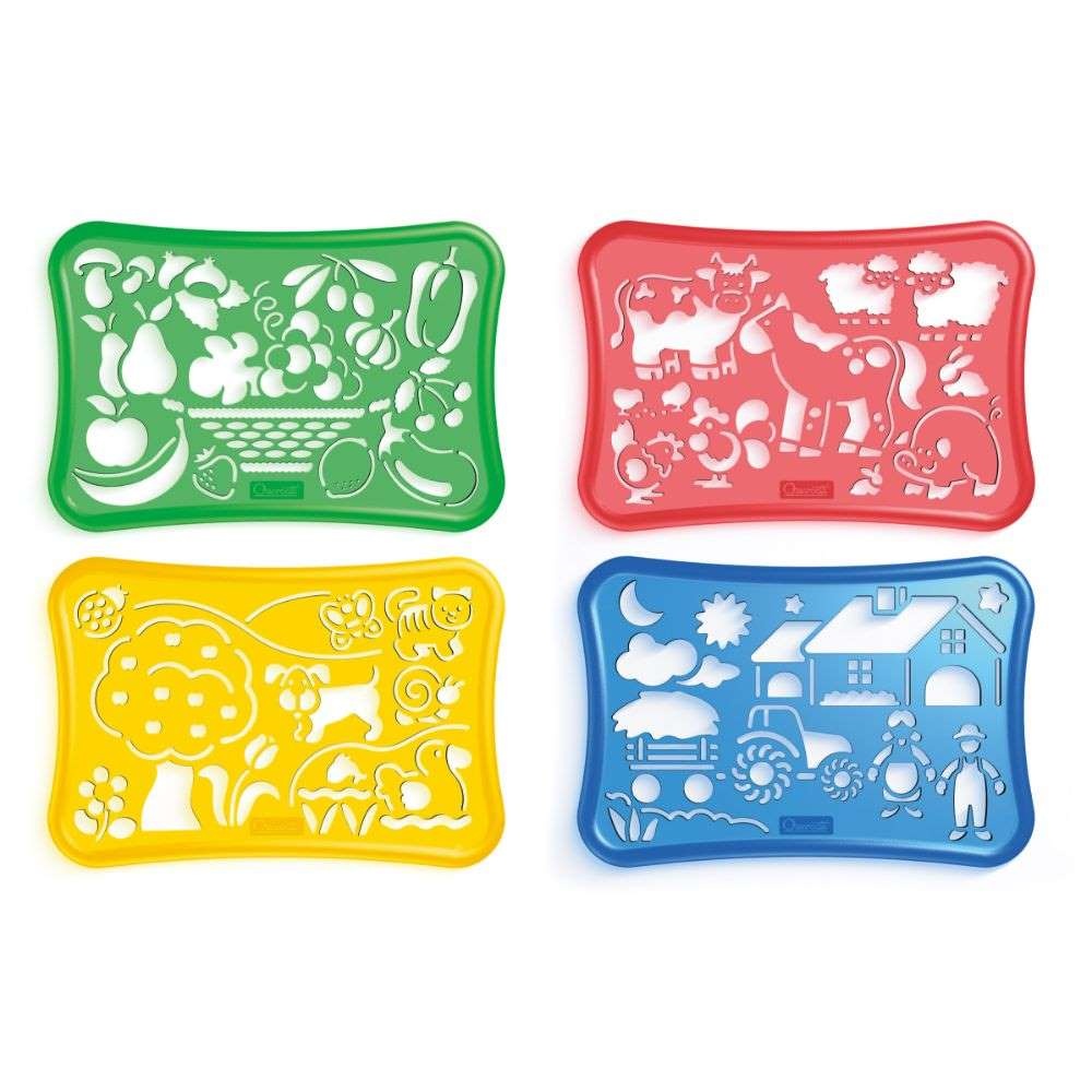 Quercetti - Farm Stencil Art Set - Animal Drawing & Colouring Activity for Kids - Image 4