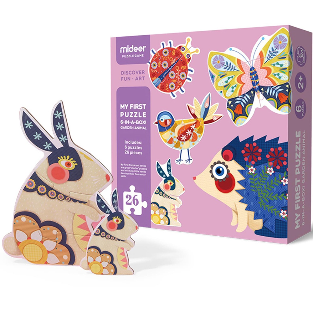 Mideer - My First Puzzle for Kids - Garden Animals - 26pcs