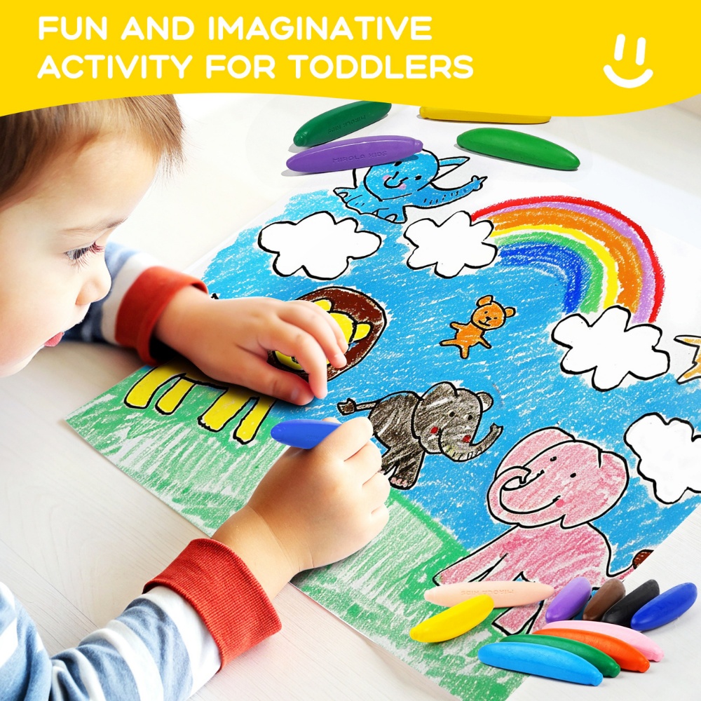 Jar Meló - Beeswax Crayons Banana Shape - 24 Washable & Non-Toxic Colours - Image 7
