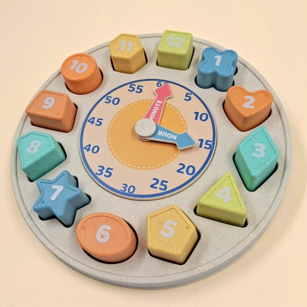 Mingli Toys - Clock Shape Sorter Puzzle - Eco-friendly Educational Toy - 13 Pieces - Image 4