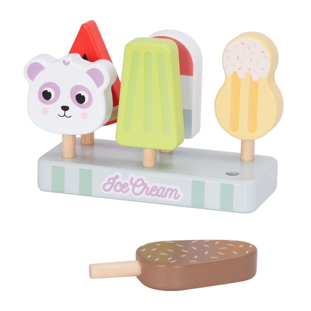 hi Pando - Pretend & Play Wooden Ice Cream Set - 7pcs
