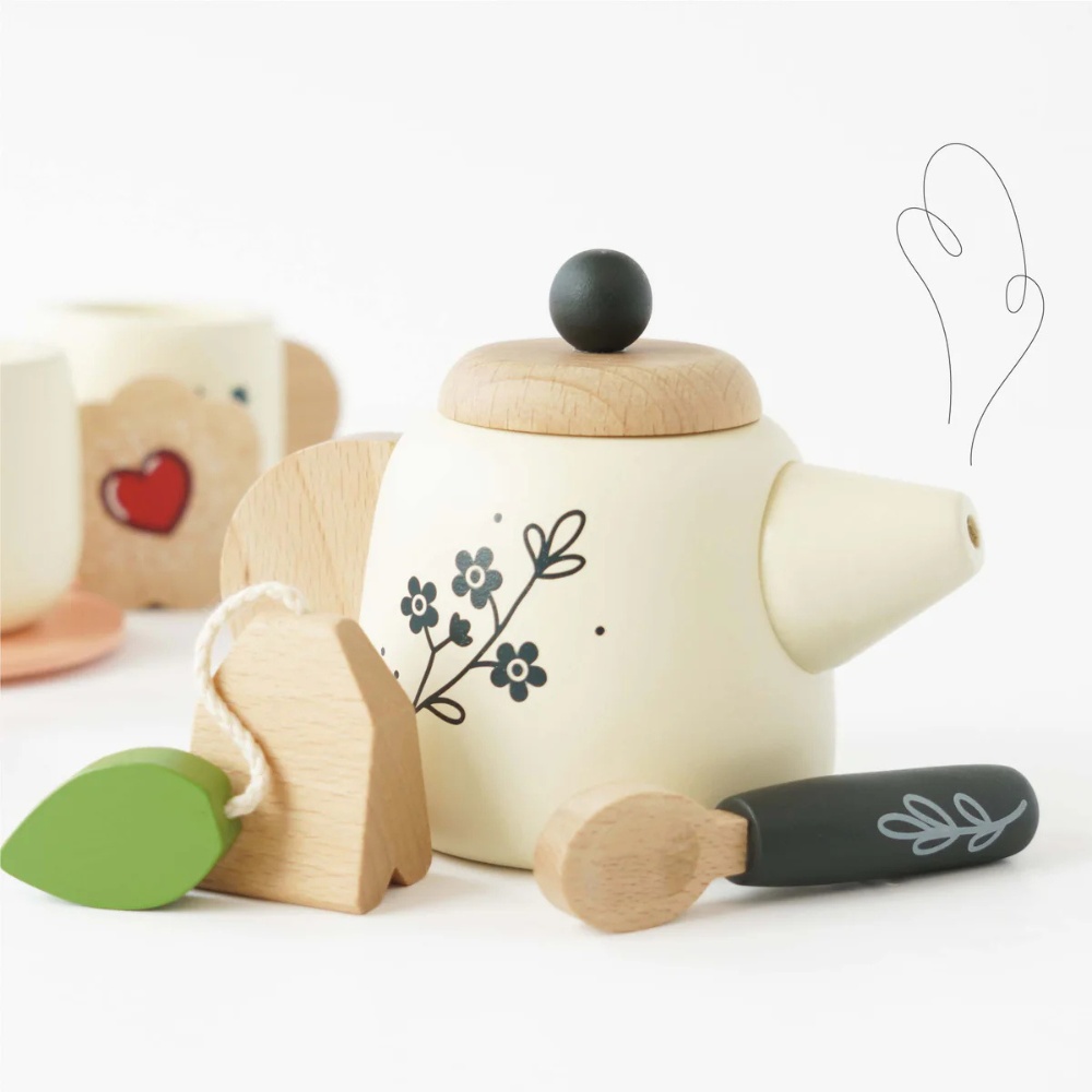 Le Toy Van - Wooden Tea Set & Tray - 12pcs - Image 5