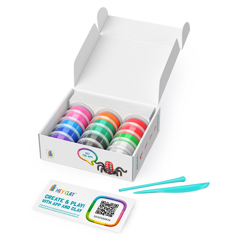 Hey Clay - Modelling Air-Dry Clay with Fun Interactive App - Bugs, 15 cans - Image 4
