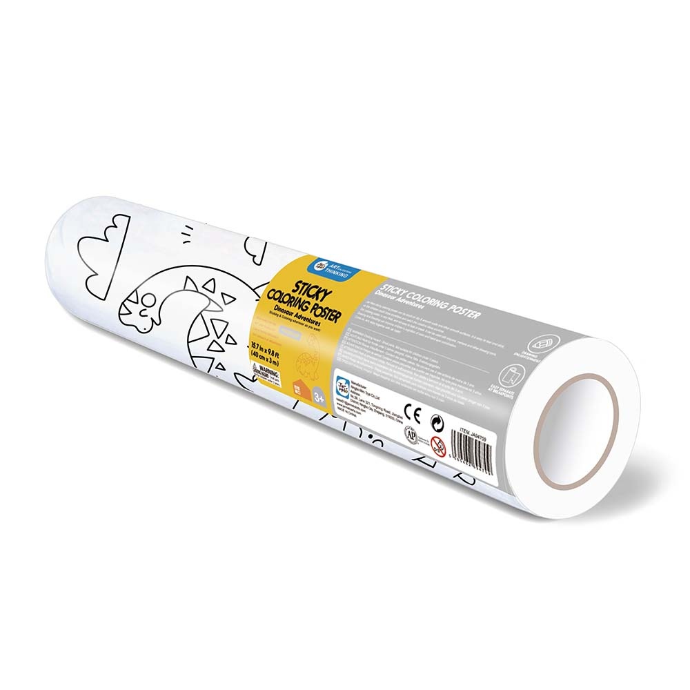 Jar Meló - Colouring Paper Roll - Tear & Stick - Dinosaur Adventures 3m - Image 5