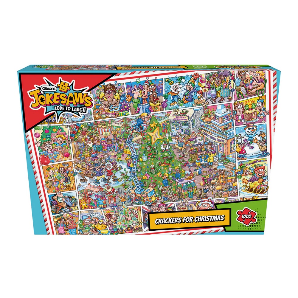 Gibsons - Jokesaws: Crackers for Christmas - 1000 Piece Jigsaw Puzzle - Image 7