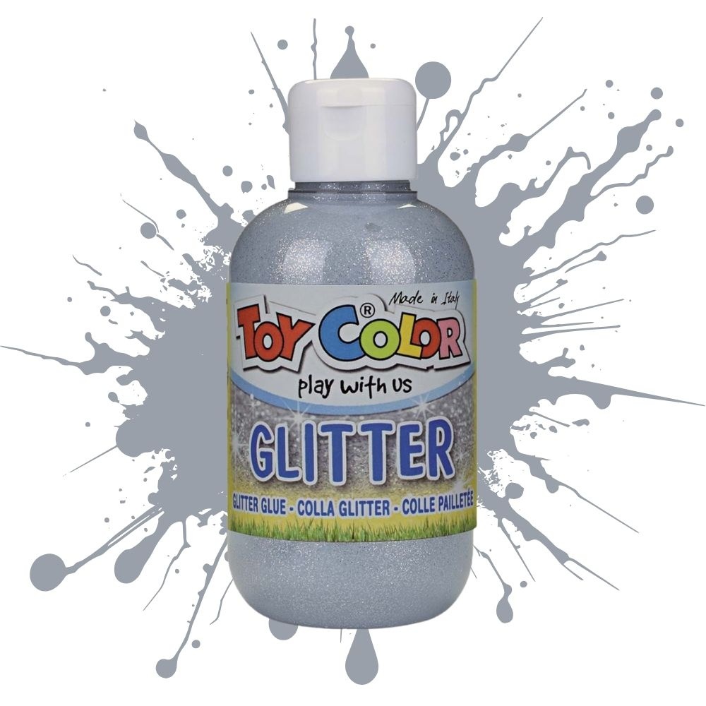 Toy Color - Superwashable Magic Glitter Glue Tempera for Kids - Bulk Pack 6 x 250ml - Image 5