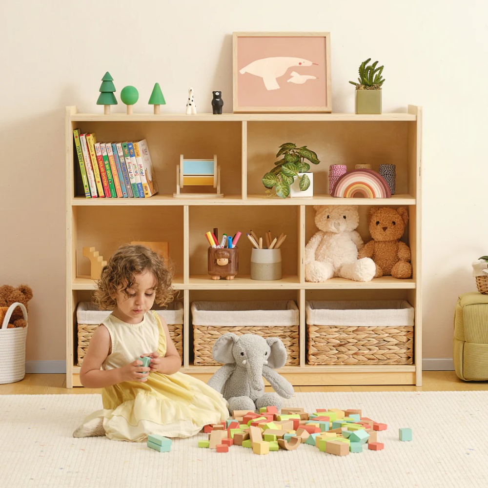 TookyToy - Wooden Shelf and Toy Storage for Kids Room: Plywood 90x113cm - Image 8