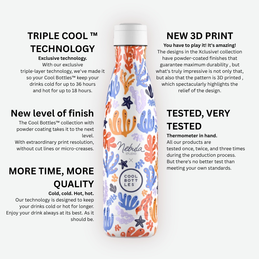 Cool Bottles - Triple-Insulated Water Bottle - Ocean Breeze 500ml - Image 6