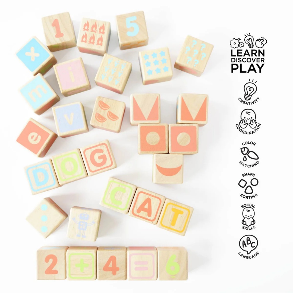 Le Toy Van - ABC Learning Wooden Blocks - 30pcs - Image 4