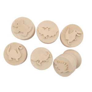 Anthony Peters - Wooden Dinosaur Dough Stampers for Kids - 6 Designs