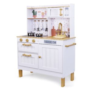 Greenbean - Pretend & Play - Wooden Play Kitchen with Accessories