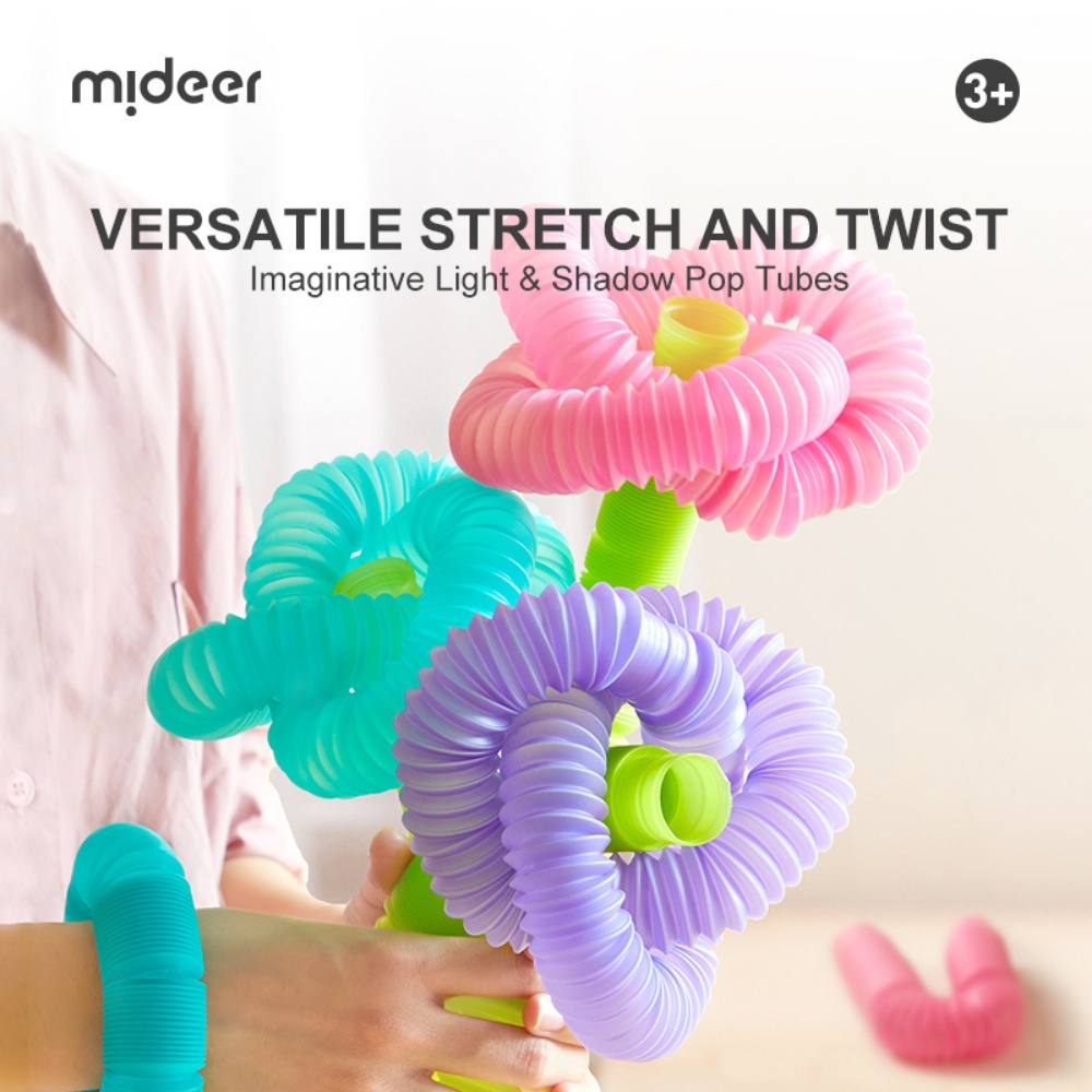 Mideer - Glow Pop Tube Sensory Fidget Toy with Light-Up Balls for Kids - Image 6