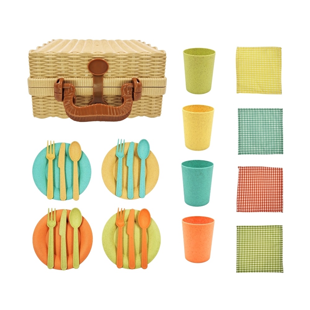 Mingli Toys - Pretend & Play - Picnic Set - Eco-friendly - 25 Pieces - Image 2