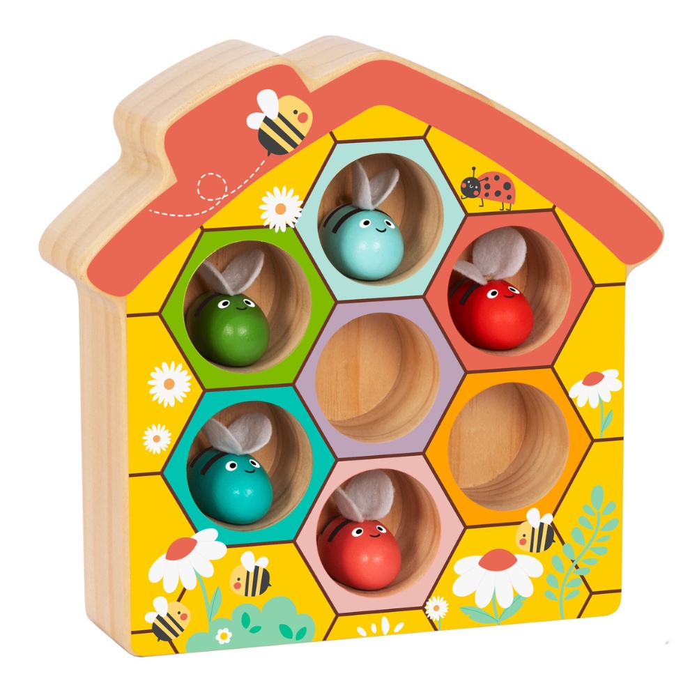 hi Pando - Wooden Color Sorter - Beehive Themed - 9pcs - Image 2