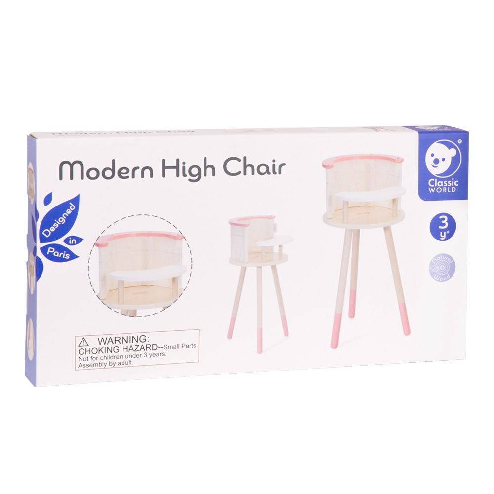Classic World - Pretend & Play - Modern Doll High Chair - Image 8
